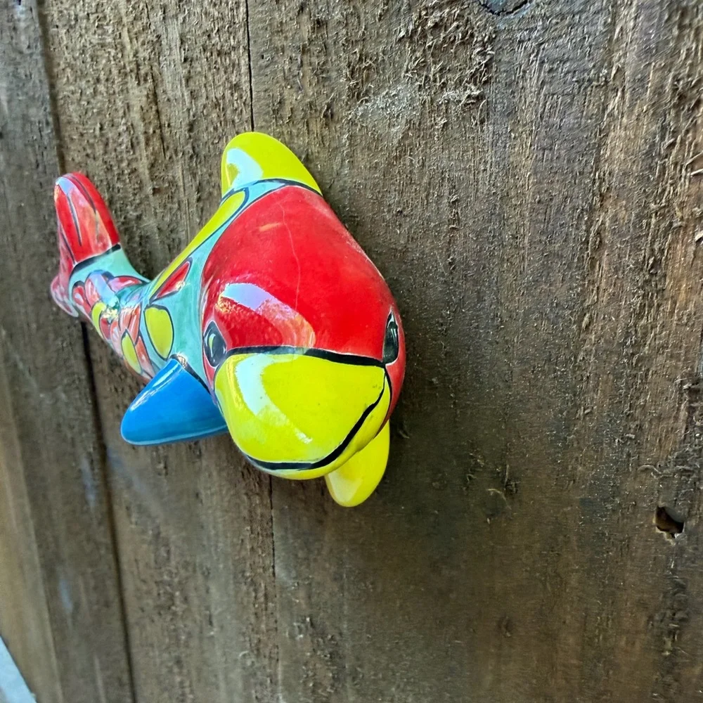Colorful Talavera Dolphin Wall Décor